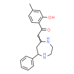 ChemSpider 2D Image | 1-(2-Hydroxy-4-methylphenyl)-2-(7-phenyl-1,4-diazepan-5-ylidene)ethanone | C20H22N2O2
