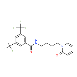 ChemSpider 2D Image | N-[4-(2-Oxo-1(2H)-pyridinyl)butyl]-3,5-bis(trifluoromethyl)benzamide | C18H16F6N2O2