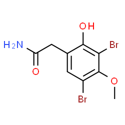 ChemSpider 2D Image | dibromo-hydroxy-methoxyphenylacetamide | C9H9Br2NO3