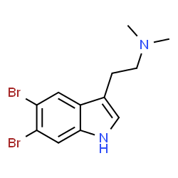 ChemSpider 2D Image | 5,6-DIBROMODIMETHYLTRYPTAMINE | C12H14Br2N2