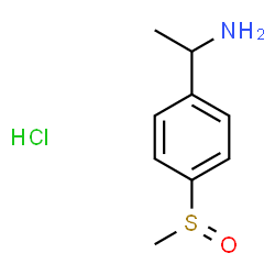 ChemSpider 2D Image | 1-[4-(Methylsulfinyl)phenyl]ethanamine hydrochloride (1:1) | C9H14ClNOS