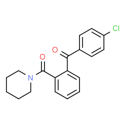 ChemSpider 2D Image | Piperidine, 1-[2-(4-chlorobenzoyl)benzoyl]- | C19H18ClNO2