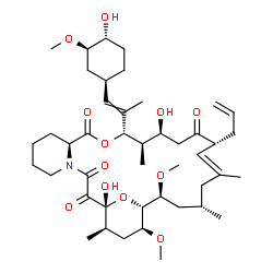 ChemSpider 2D Image | (1R,9S,12S,13R,14S,17R,21S,23S,24R,25S,27R)-17-Allyl-1,14-dihydroxy-12-{1-[(1R,3R,4R)-4-hydroxy-3-methoxycyclohexyl]-1-propen-2-yl}-23,25-dimethoxy-13,19,21,27-tetramethyl-11,28-dioxa-4-azatricyclo[22
.3.1.0~4,9~]octacos-18-ene-2,3,10,16-tetrone | C44H69NO12