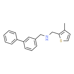 ChemSpider 2D Image | 1-(3-Biphenylyl)-N-[(3-methyl-2-thienyl)methyl]methanamine | C19H19NS
