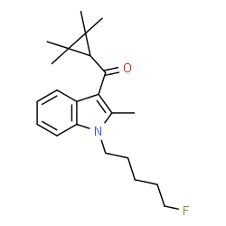 ChemSpider 2D Image | [1-(5-Fluoropentyl)-2-methyl-1H-indol-3-yl](2,2,3,3-tetramethylcyclopropyl)methanone | C22H30FNO