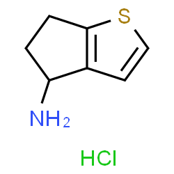 ChemSpider 2D Image | 5,6-Dihydro-4H-cyclopenta[b]thiophen-4-amine hydrochloride | C7H10ClNS
