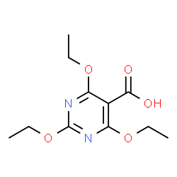 ChemSpider 2D Image | 2,4,6-Triethoxy-5-pyrimidinecarboxylic acid | C11H16N2O5