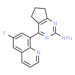 ChemSpider 2D Image | 4-(6-Fluoro-8-quinolinyl)-6,7-dihydro-5H-cyclopenta[d]pyrimidin-2-amine | C16H13FN4
