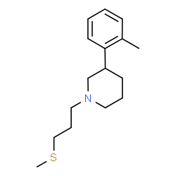 ChemSpider 2D Image | 3-(2-Methylphenyl)-1-[3-(methylsulfanyl)propyl]piperidine | C16H25NS