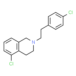 ChemSpider 2D Image | 5-Chloro-2-[2-(4-chlorophenyl)ethyl]-1,2,3,4-tetrahydroisoquinoline | C17H17Cl2N