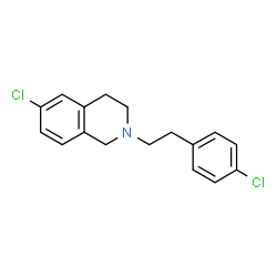 ChemSpider 2D Image | 6-Chloro-2-[2-(4-chlorophenyl)ethyl]-1,2,3,4-tetrahydroisoquinoline | C17H17Cl2N