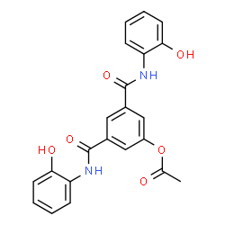 ChemSpider 2D Image | 3,5-Bis[(2-hydroxyphenyl)carbamoyl]phenyl acetate | C22H18N2O6