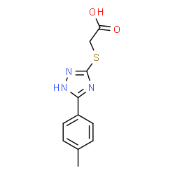 ChemSpider 2D Image | {[5-(4-Methylphenyl)-1H-1,2,4-triazol-3-yl]sulfanyl}acetic acid | C11H11N3O2S