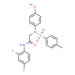 ChemSpider 2D Image | N-(2,4-difluorophenyl)-2-[N-(4-methoxyphenyl)-4-methylbenzenesulfonamido]acetamide | C22H20F2N2O4S