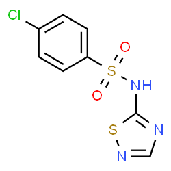 ChemSpider 2D Image | 4-Chloro-N-(1,2,4-thiadiazol-5-yl)benzenesulfonamide | C8H6ClN3O2S2