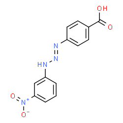 ChemSpider 2D Image | 4-[(1E)-3-(3-Nitrophenyl)-1-triazen-1-yl]benzoic acid | C13H10N4O4