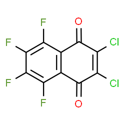 ChemSpider 2D Image | 2,3-Dichloro-5,6,7,8-tetrafluoro-1,4-naphthoquinone | C10Cl2F4O2