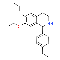 ChemSpider 2D Image | 6,7-Diethoxy-1-(4-ethylphenyl)-1,2,3,4-tetrahydroisoquinoline | C21H27NO2