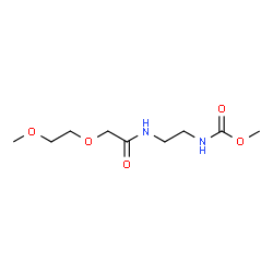 ChemSpider 2D Image | Methyl (2-{[(2-methoxyethoxy)acetyl]amino}ethyl)carbamate | C9H18N2O5