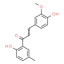 ChemSpider 2D Image | 3-(4-Hydroxy-3-methoxyphenyl)-1-(2-hydroxy-5-methylphenyl)-2-propen-1-one | C17H16O4