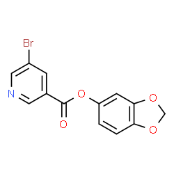 ChemSpider 2D Image | 1,3-Benzodioxol-5-yl 5-bromonicotinate | C13H8BrNO4