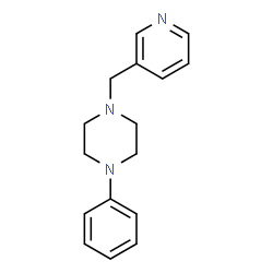 ChemSpider 2D Image | 1-Phenyl-4-(3-pyridinylmethyl)piperazine | C16H19N3