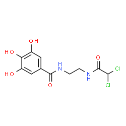 ChemSpider 2D Image | N-{2-[(Dichloroacetyl)amino]ethyl}-3,4,5-trihydroxybenzamide | C11H12Cl2N2O5