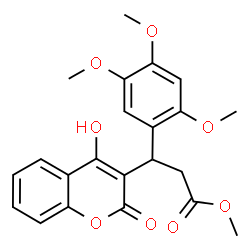 ChemSpider 2D Image | Methyl 3-(4-hydroxy-2-oxo-2H-chromen-3-yl)-3-(2,4,5-trimethoxyphenyl)propanoate | C22H22O8