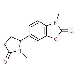 ChemSpider 2D Image | 3-Methyl-6-(1-methyl-5-oxo-2-pyrrolidinyl)-1,3-benzoxazol-2(3H)-one | C13H14N2O3