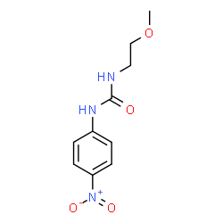 ChemSpider 2D Image | 1-(2-Methoxyethyl)-3-(4-nitrophenyl)urea | C10H13N3O4