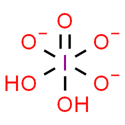 ChemSpider 2D Image | [Dihydroxy(oxido)-lambda~7~-iodanetriyl]trioxidanide | H2IO6