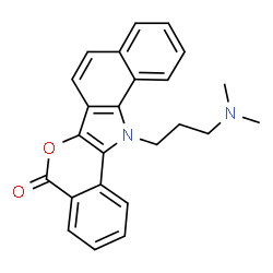 ChemSpider 2D Image | 13-[3-(Dimethylamino)propyl]benzo[g]isochromeno[4,3-b]indol-5(13H)-one | C24H22N2O2