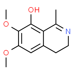 ChemSpider 2D Image | 6,7-Dimethoxy-1-methyl-3,4-dihydro-8-isoquinolinol | C12H15NO3