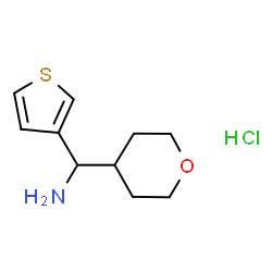 ChemSpider 2D Image | 1-(Tetrahydro-2H-pyran-4-yl)-1-(3-thienyl)methanamine hydrochloride (1:1) | C10H16ClNOS