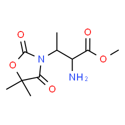 ChemSpider 2D Image | Methyl 2-amino-3-(5,5-dimethyl-2,4-dioxo-1,3-oxazolidin-3-yl)butanoate | C10H16N2O5