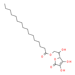 ChemSpider 2D Image | (2R)-2-[(2R)-3,4-Dihydroxy-5-oxo-2,5-dihydro-2-furanyl]-2-hydroxyethyl palmitate | C22H38O7