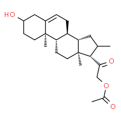 ChemSpider 2D Image | 3-Hydroxy-16-methyl-20-oxopregn-5-en-21-yl acetate | C24H36O4