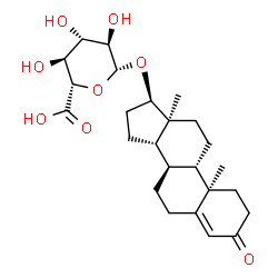 ChemSpider 2D Image | (17alpha)-3-Oxoandrost-4-en-17-yl beta-D-glucopyranosiduronic acid | C25H36O8