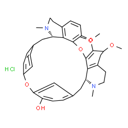 ChemSpider 2D Image | (9R,27S)-15,16,20-Trimethoxy-10,26-dimethyl-2,18-dioxa-10,26-diazaheptacyclo[27.2.2.1~3,7~.1~9,13~.1~19,23~.0~17,35~.0~27,34~]hexatriaconta-1(31),3(36),4,6,13(35),14,16,19(34),20,22,29,32-dodecaen-4-o
l hydrochloride (1:1) | C37H41ClN2O6