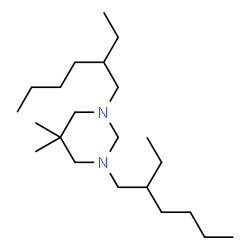 ChemSpider 2D Image | 1,3-Bis(2-ethylhexyl)-5,5-dimethylhexahydropyrimidine | C22H46N2