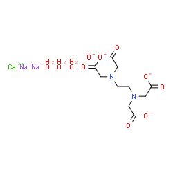 ChemSpider 2D Image | Calcium sodium 2,2',2'',2'''-(1,2-ethanediyldinitrilo)tetraacetate hydrate (1:2:1:3) | C10H18CaN2Na2O11