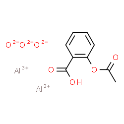 ChemSpider 2D Image | dialuminum;2-acetoxybenzoic acid;oxygen(2-) | C9H8Al2O7