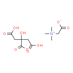 ChemSpider 2D Image | 2-(carboxymethyl)-2,4-dihydroxy-4-oxo-butanoate;2-(trimethylammonio)acetate | C11H18NO9