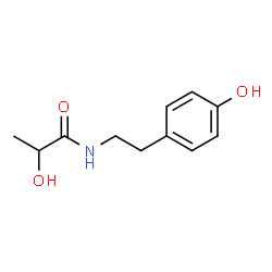 ChemSpider 2D Image | 2-Hydroxy-N-(4-hydroxyphenethyl)propionamide | C11H15NO3