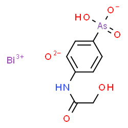 ChemSpider 2D Image | bismuth;hydroxy-[4-[(2-hydroxyacetyl)amino]phenyl]arsinate;oxygen(2-) | C8H9AsBiNO6
