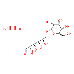 ChemSpider 2D Image | Iron(3+) hydroxide 6-O-alpha-D-glucopyranosyl-D-glucose (1:3:1) | C12H25FeO14