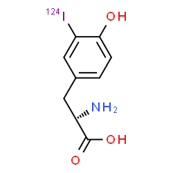 ChemSpider 2D Image | 3-(~124~I)Iodo-L-tyrosine | C9H10124INO3