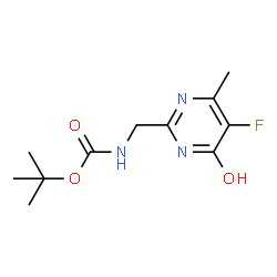 ChemSpider 2D Image | 2-Methyl-2-propanyl [(5-fluoro-4-methyl-6-oxo-1,6-dihydro-2-pyrimidinyl)methyl]carbamate | C11H16FN3O3