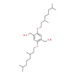 ChemSpider 2D Image | {2,5-Bis[(3,7-dimethyloctyl)oxy]-1,4-phenylene}dimethanol | C28H50O4