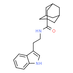 ChemSpider 2D Image | N-[2-(1H-Indol-3-yl)ethyl]-1-adamantanecarboxamide | C21H26N2O